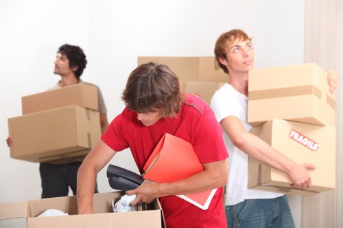 Packing and organising belongings for flat removals