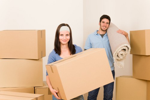 Packed household items ready for a central London move